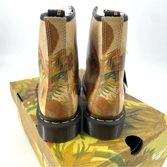 Dr. Martens 1460 THE NATIONAL GALLERY VAN GOGH LACE UP BOOTS limited Edition NEW - Picture 5 of 9
